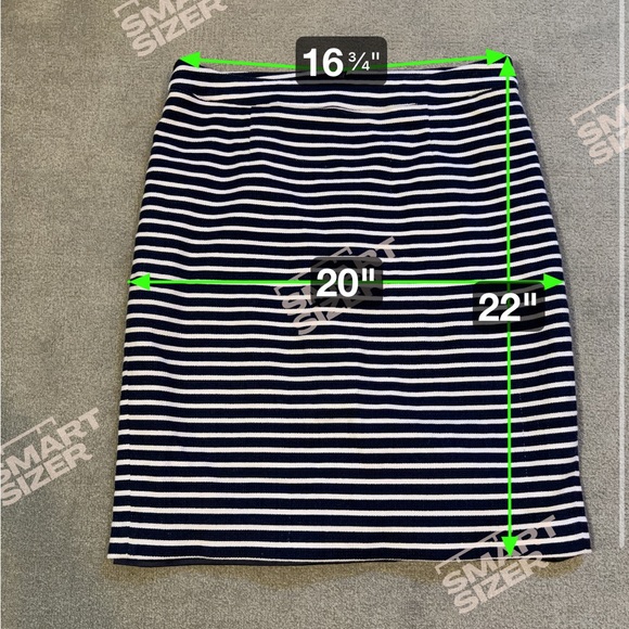 Boden - Navy & White Striped Skirt - US 10 - Fully Lined - Picture 3 of 5